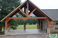 [10] Timber Frame Carport & Rustic Element Accents - Arkansas